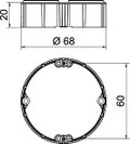 Anel de nivelamento HW para caixa de paredes ocas Ø68mm, H20mm Polipropileno cor-de-laranja