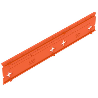 Chapa de furação 160x31x6 Polipropileno cor-de-laranja