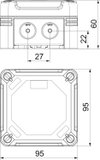 Caixa de derivação com 3xV-TEC VM e 3x116 95x95x60 Policarbonato cinzento claro RAL 7035