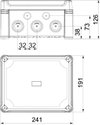 Caixa de derivação Terminal ramal linha principal 240x191x125 Policarbonato cinzento claro RAL 7035