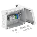Caixa de derivação Terminal ramal linha principal 286x202x125 Policarbonato cinzento claro RAL 7035