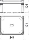 Caixa vazia 240x191x125 Policarbonato cinzento claro RAL 7035