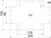 Placa de montagem incluí parafusos de fixação 205x155x2 Aço galvanizado pelo método Sendzimir