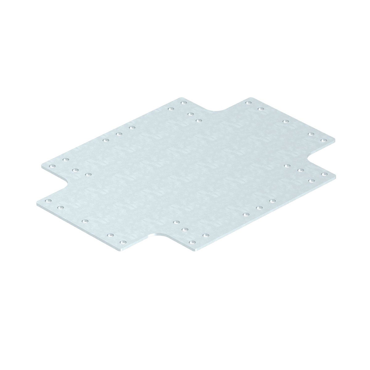 Placa de montagem incluí parafusos de fixação 205x155x2 Aço galvanizado pelo método Sendzimir