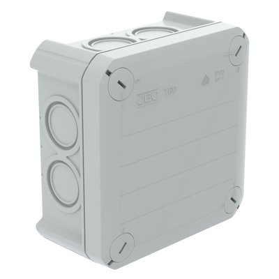 Caixa de derivação com entradas M25 114x114x57 Polipropileno cinzento claro RAL 7035