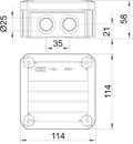 Caixa de derivação Entrada M25, tampa vermelha 114x114x57 Polipropileno cinzento / vermelho
