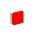 Caixa de derivação Entrada M25, tampa vermelha 114x114x57 Polipropileno cinzento / vermelho