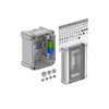 Quadro de distribuição para máx. 3 módulos 150x190x125 Poliestireno cinzento claro RAL 7035