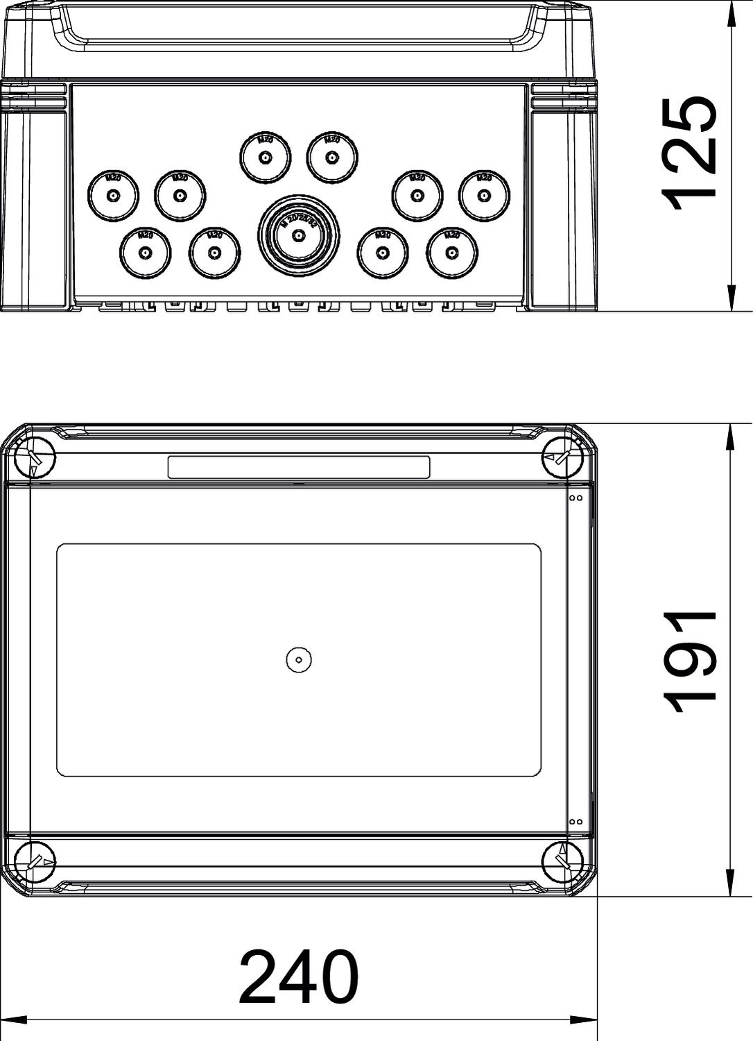 Quadro de distribuição para máx. 9 módulos 240x191x125 Poliestireno cinzento claro RAL 7035 – Imagem 2 de 3