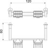 Conjunto de réguas de bornes com bornes roscados 82x15x4