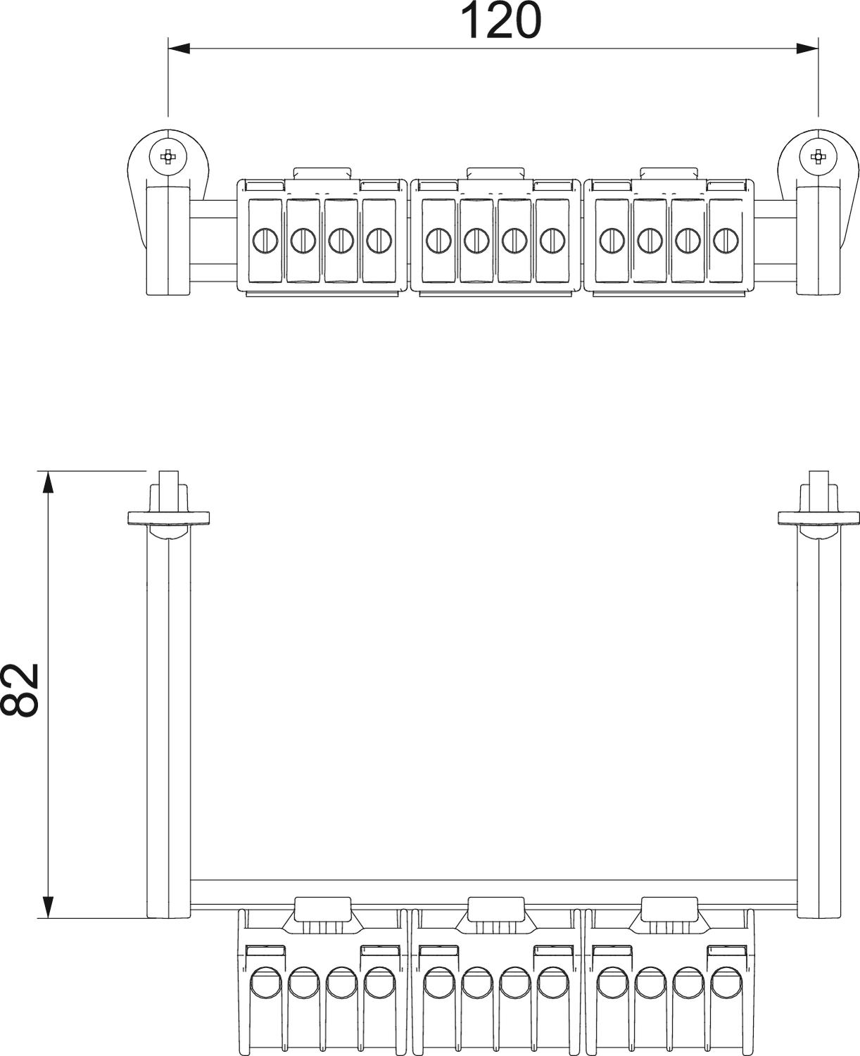 Terminal strip pack with screw terminals 6-16mm² – Imagem 2 de 2