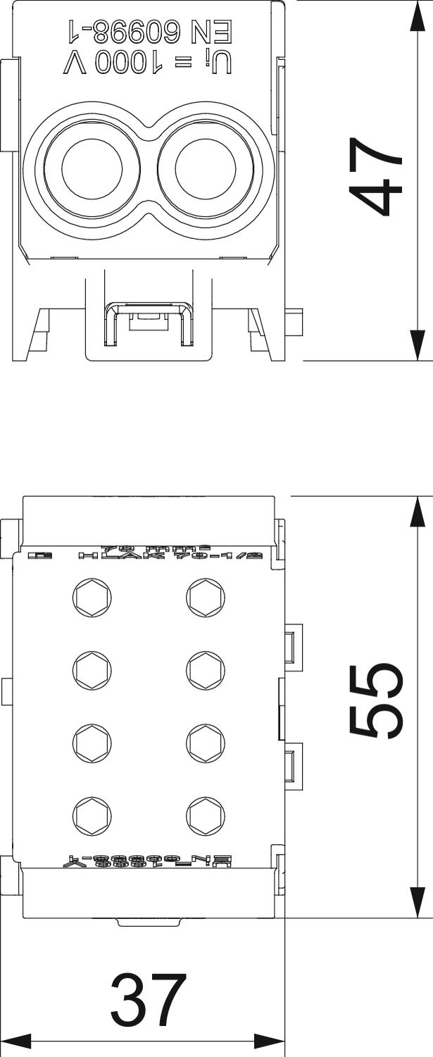 Main line branch terminal 70/70mm² cinzento – Imagem 2 de 2