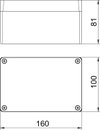 Caixa de alumínio 160x100x81 Molde de pressão em alumínio revestido a pó cinzento prateado RAL 7001