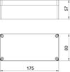 Caixa de alumínio 175x80x57 Molde de pressão em alumínio revestido a pó cinzento prateado RAL 7001