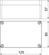 Caixa de alumínio com superfície revestível 125x80x57 Molde de pressão em alumínio Revestimento cromado III