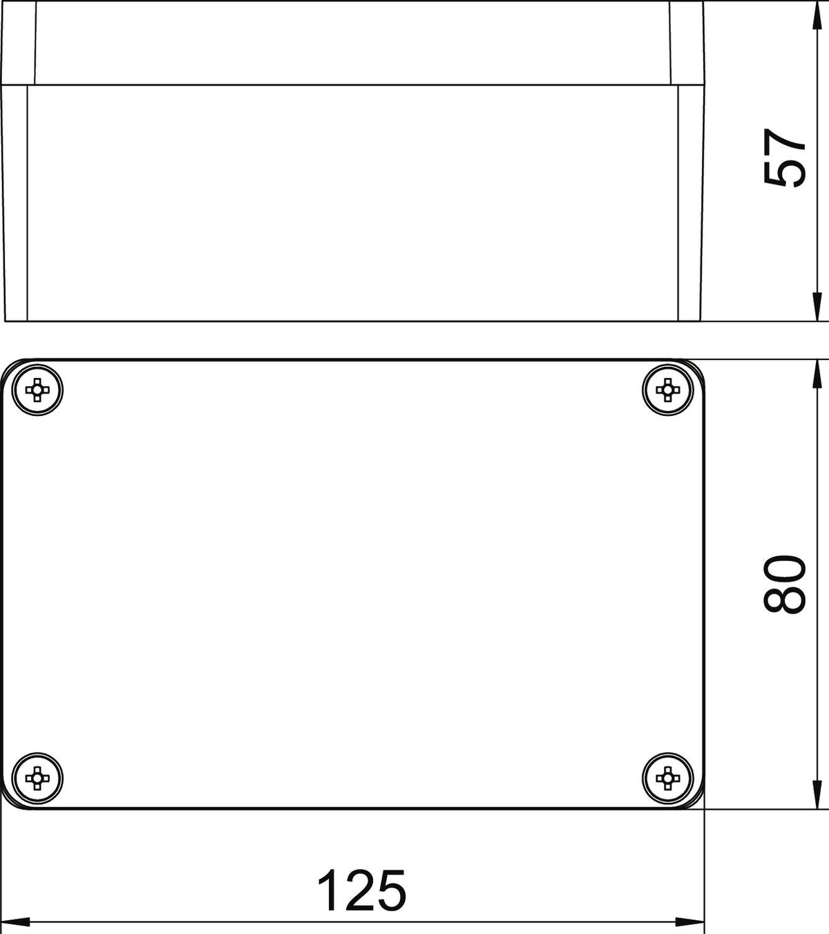 Caixa de alumínio com superfície revestível 125x80x57 Molde de pressão em alumínio Revestimento cromado III – Imagem 2 de 2