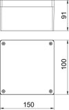 Caixa de alumínio com superfície revestível 160x160x90 Molde de pressão em alumínio Revestimento cromado III