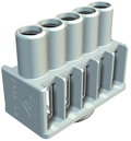 Régua de bornes 4mm² Poliamida cinzento claro