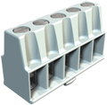 Régua de bornes 6mm² Poliamida cinzento claro