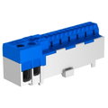 Borne para condutor de neutro com contactos de encaixe 12x2,5mm² Poliamida cinzento / azul
