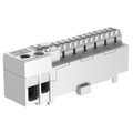 Fase terminal com contactos de encaixe 12x2,5mm² Poliamida cinzento