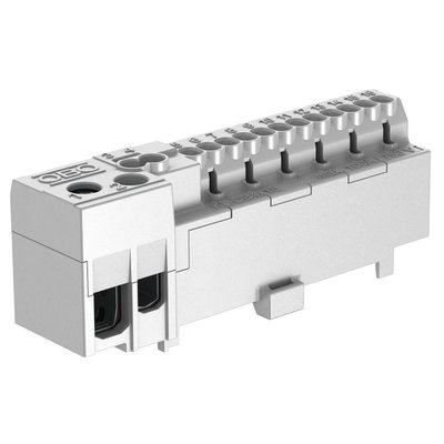 Fase terminal com contactos de encaixe 12x2,5mm² Poliamida cinzento
