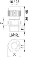 Bucim resistente a UV M40 Poliamida cinzento claro