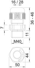 Bucim resistente a UV M40 Poliamida cinzento claro
