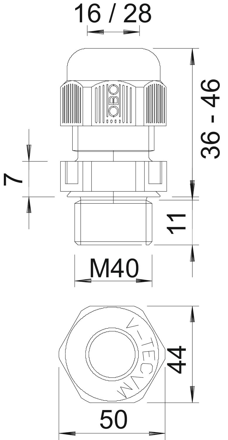 Bucim resistente a UV M40 Poliamida cinzento claro – Imagem 2 de 2