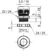 Bucim com porca PG11 Poliamida cinzento claro RAL 7035