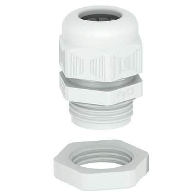 Bucim com porca PG13,5 Poliamida cinzento claro RAL 7035