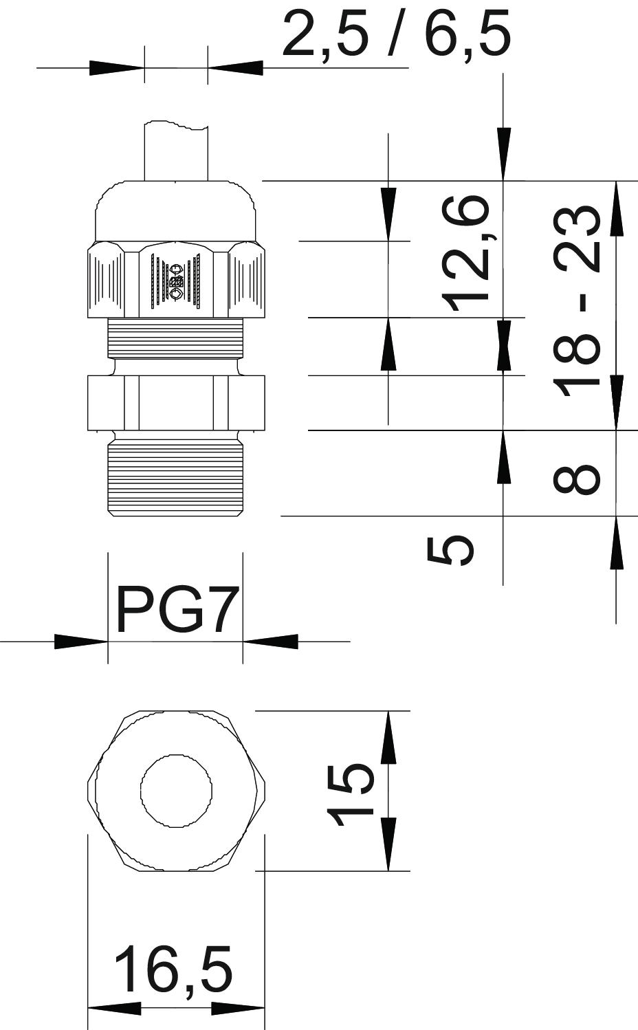 Bucim PG7 Poliamida cinzento claro RAL 7035 – Imagem 2 de 2