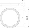 Anel de vedação para rosca M25 Polietileno