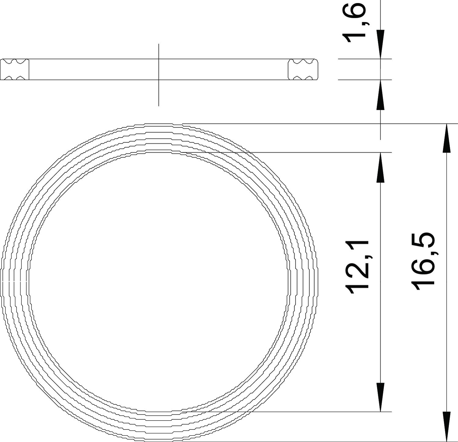 Anel de vedação para rosca PG7 Polietileno – Imagem 2 de 2