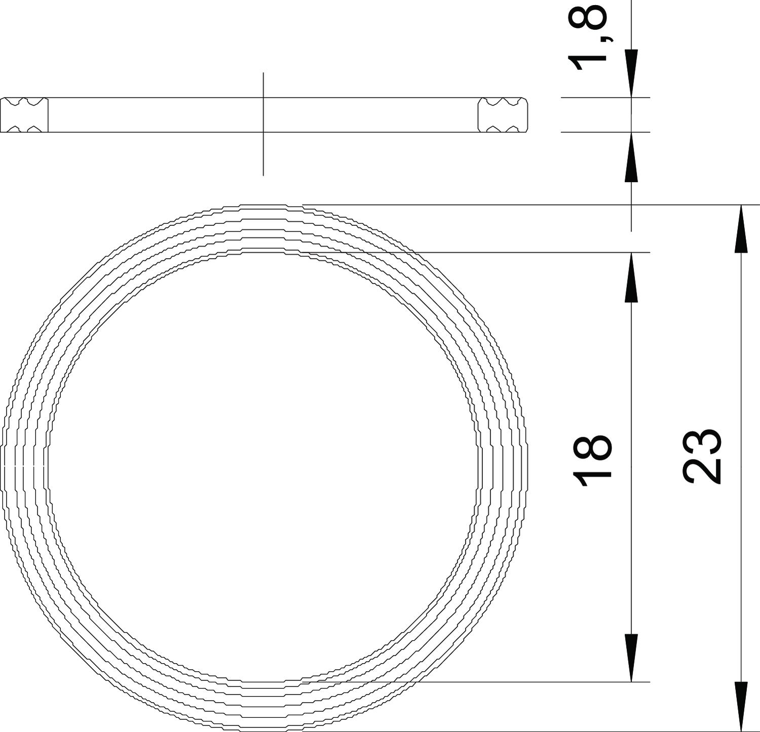 Anel de vedação para rosca PG11 Polietileno – Imagem 2 de 2