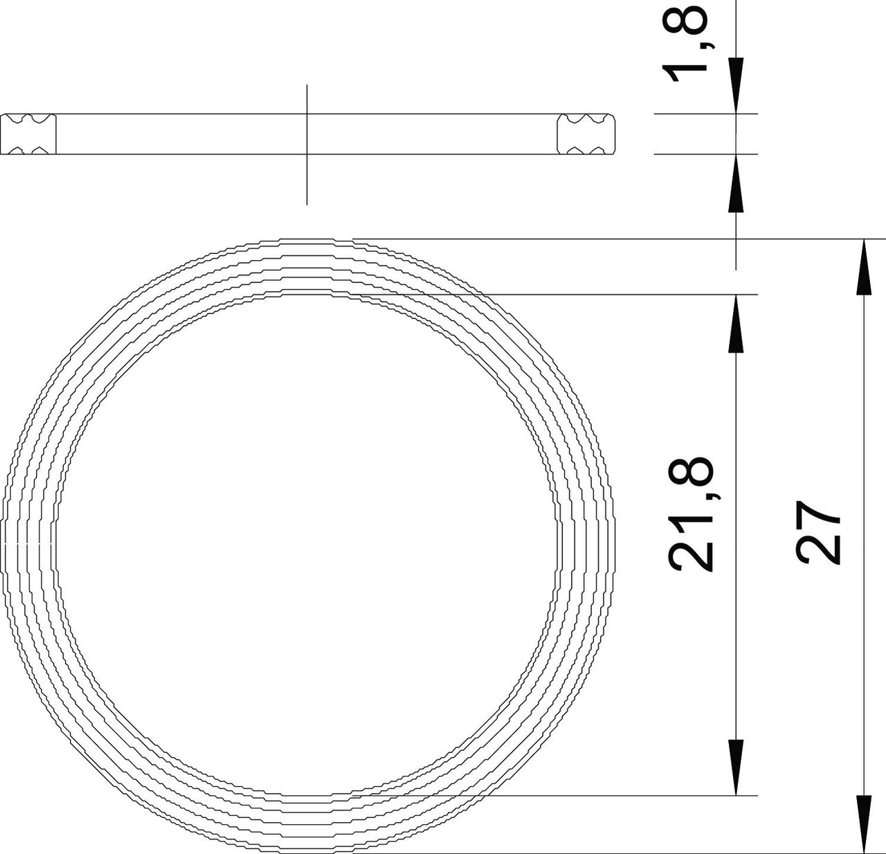 Anel de vedação para rosca PG16 Polietileno – Imagem 2 de 2