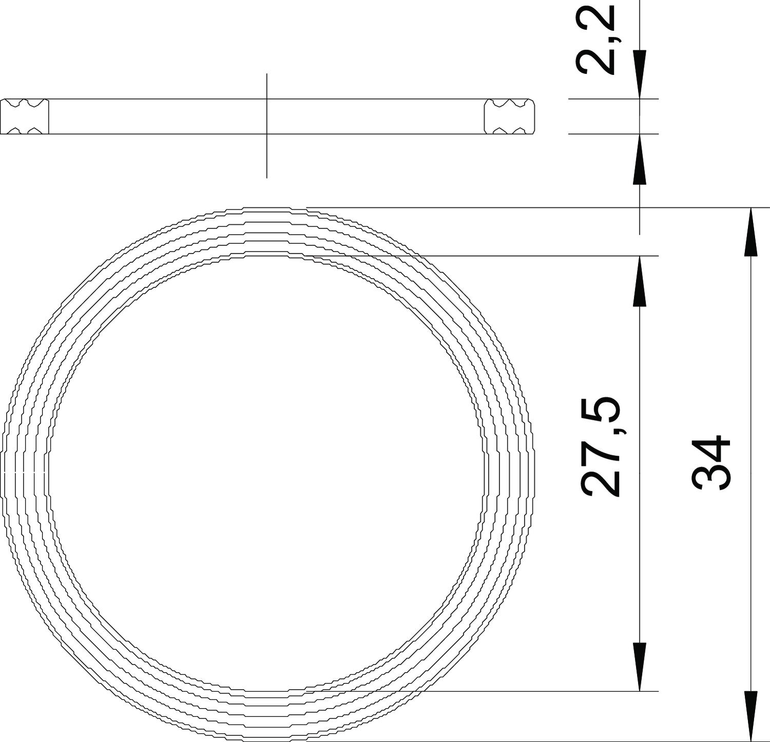 Anel de vedação para rosca PG21 Polietileno – Imagem 2 de 2