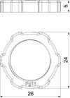 Porca PG11 Poliestireno cinzento claro RAL 7035