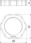 Porca PG13,5 Poliestireno cinzento claro RAL 7035