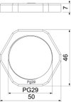 Porca PG29 Poliestireno cinzento claro RAL 7035