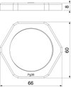 Porca PG36 Poliestireno cinzento claro RAL 7035