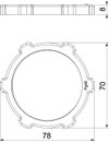 Porca PG48 Poliestireno cinzento claro RAL 7035