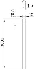 Tubo metálico com rosca M40, 3000mm Aço Galvanizado por imersão a quente após maquinação