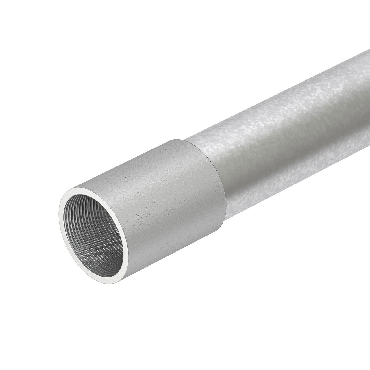 Tubo metálico com rosca M63, 3000mm Aço Galvanizado por imersão a quente após maquinação