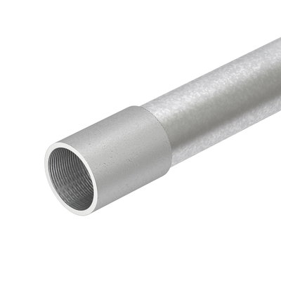 Tubo metálico com rosca M63, 3000mm Aço Galvanizado por imersão a quente após maquinação