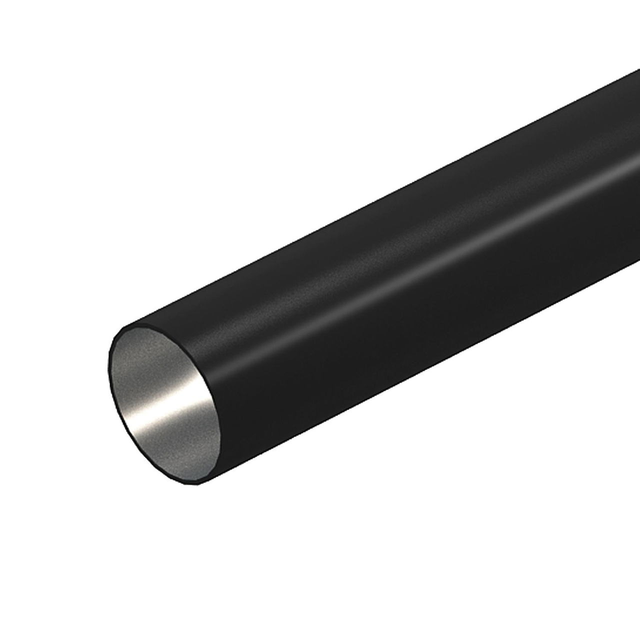 Tubo metálico sem rosca Ø40, 3000mm Aço PES50 - Poliéster/Epóxido preto RAL 9005