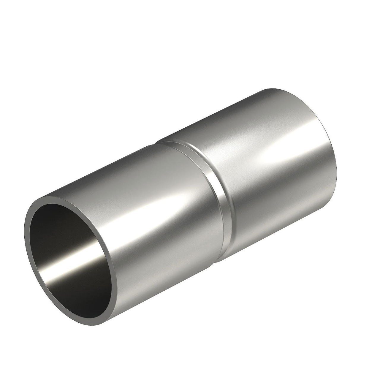 União de aço inox sem rosca Ø20mm Aço inoxidável A4 1.4571 brilhante, pós-tratamento
