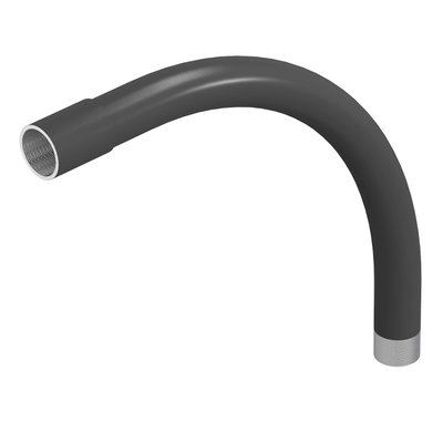 Ângulo metálico 90º com rosca M32x1,5 Aço PES50 - Poliéster/Epóxido preto RAL 9005