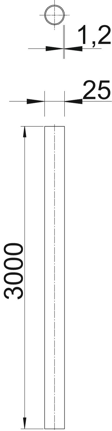 Tubo metálico sem rosca Ø25, 3000mm Aço eletrogalvanizado – Imagem 2 de 5