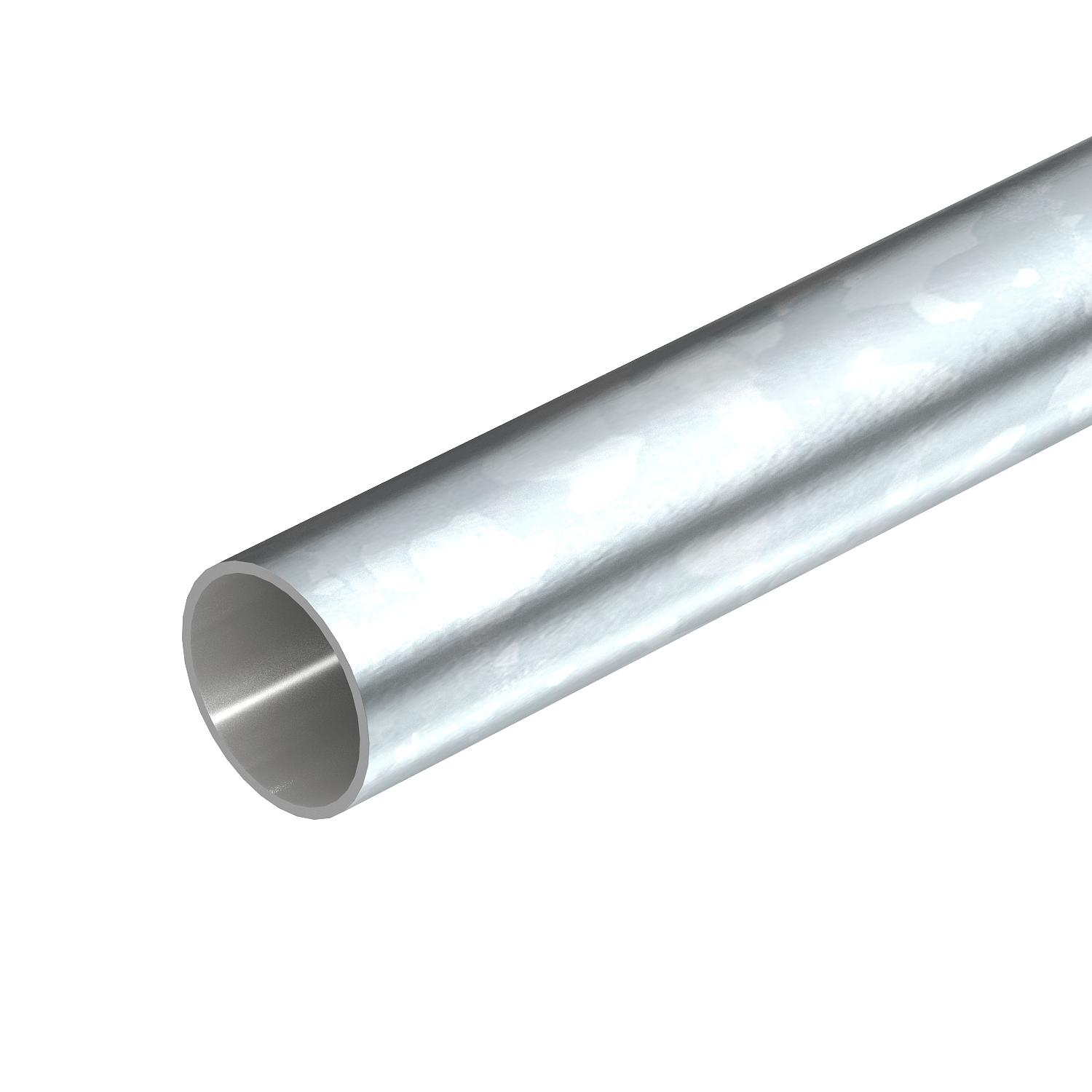 Tubo metálico sem rosca Ø63, 3000mm Aço eletrogalvanizado